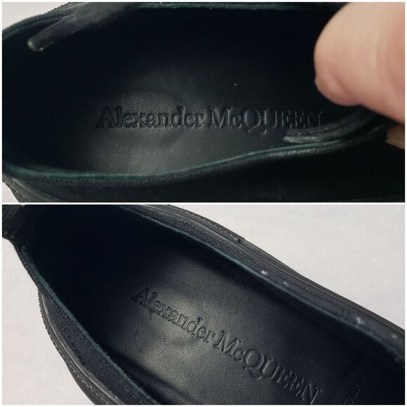 AUTHENTIC Alexander McQueen Trend Slick Cloth Low Sneakers Sz 38 / 8 - Picture 13 of 16